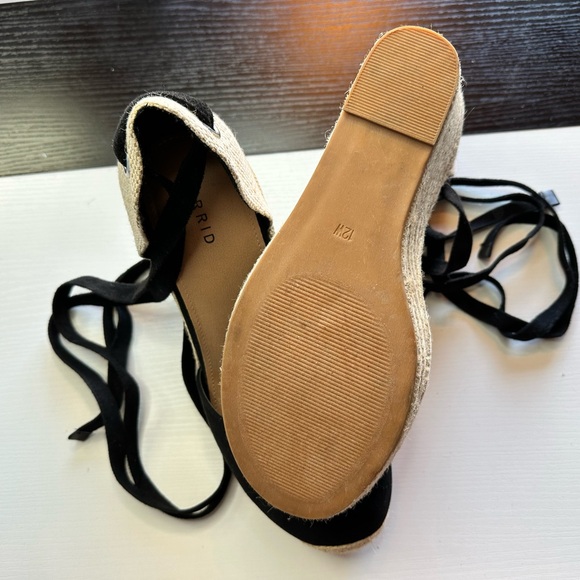 Torrid Black and Natural Espadrille Wedge Sandals - Size 12W - $20 - Picture 3 of 3